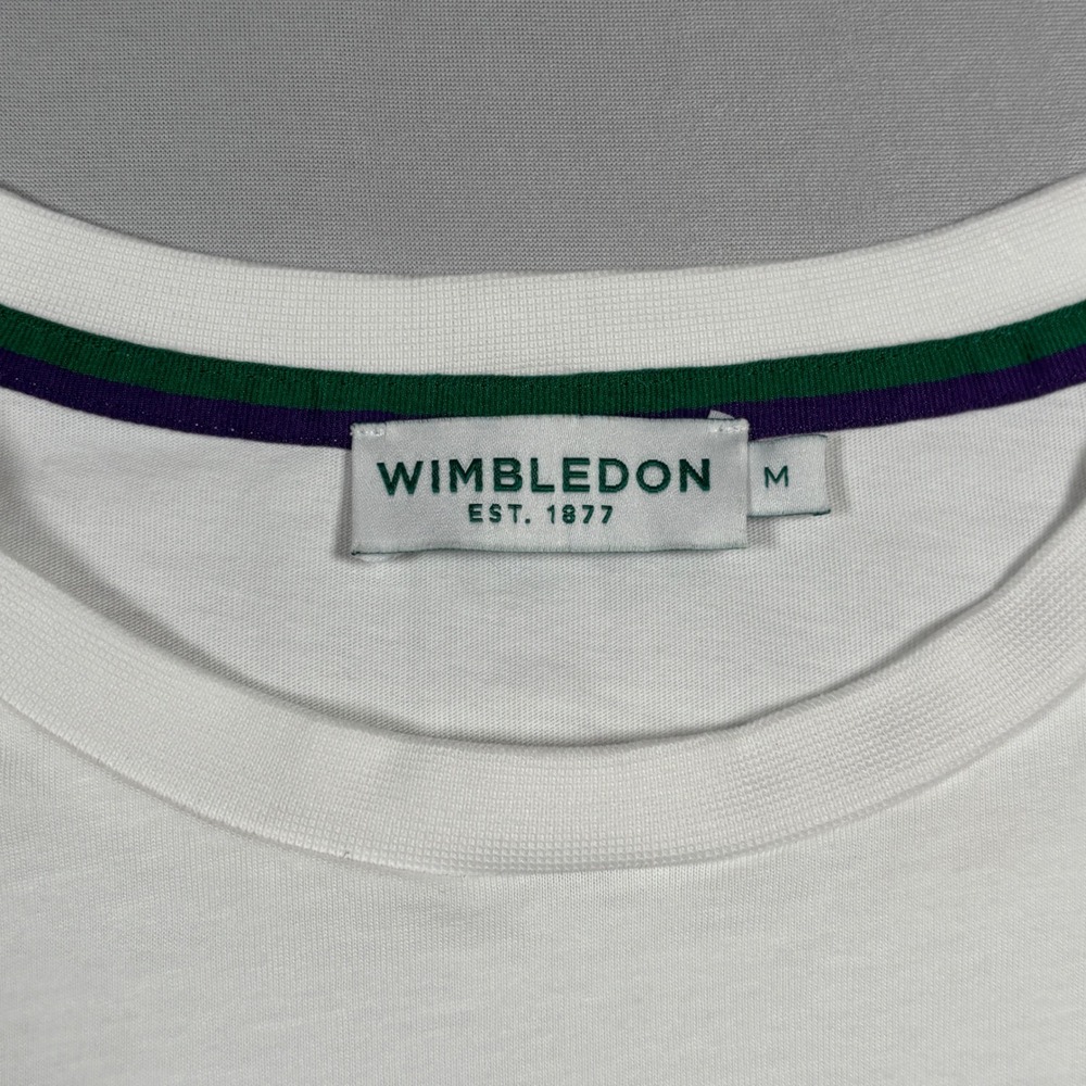 Wimbledon The Championships T-Shirt Mens Medium White Logo Graphic Tennis Tee - Picture 5 of 11